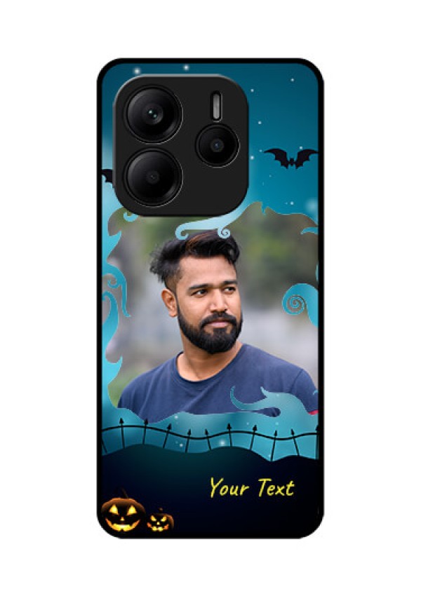 Redmi Note 14 5G Custom Glass Phone CaseHalloween Frame Design