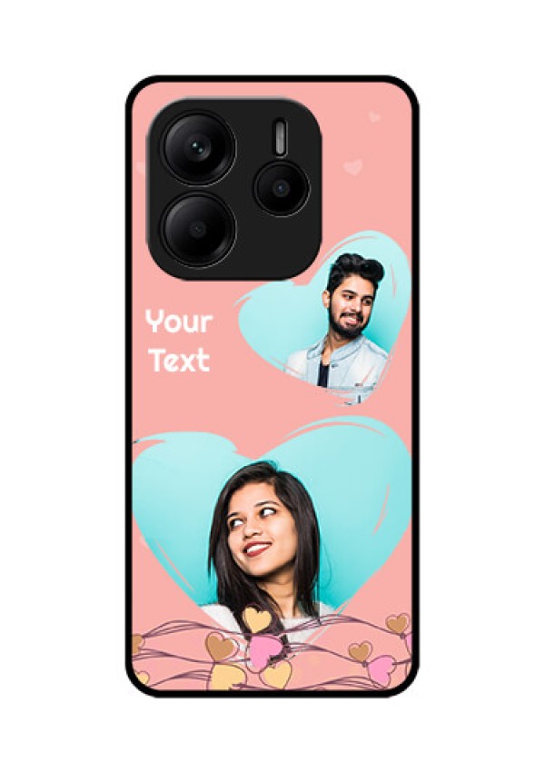 Redmi Note 14 5G Custom Glass Phone CaseLove Doodle Design