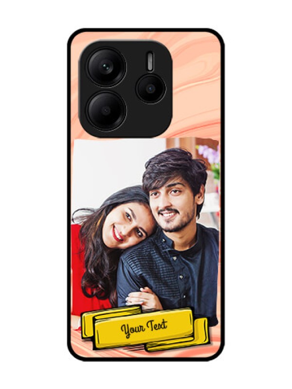 Custom Redmi Note 14 5G Custom Glass Phone CaseMarble Texture Design