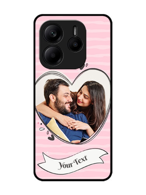 Custom Redmi Note 14 5G Custom Glass Phone CaseVintage Heart Design