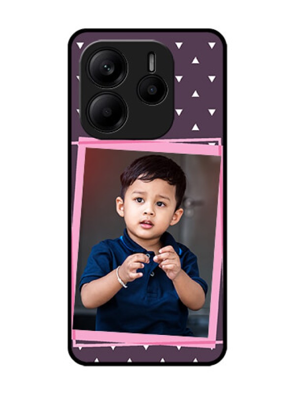 Custom Redmi Note 14 5G Custom Glass Phone CaseTriangle Pattern Dotted Design