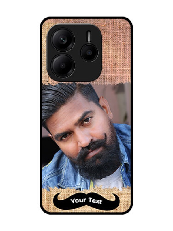 Custom Redmi Note 14 5G Custom Glass Phone CaseWith Texture Design