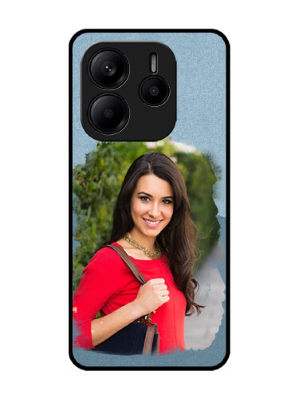 Custom Redmi Note 14 5G Custom Glass Phone CaseGrunge Line Art Design