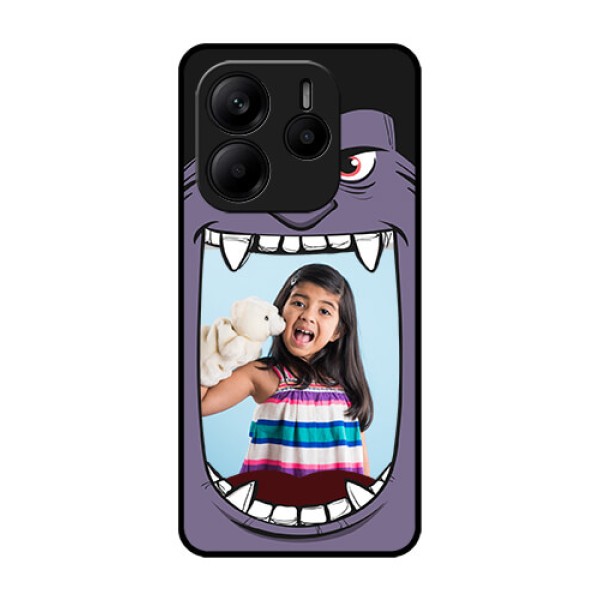 Redmi Note 14 5G Custom Glass Phone CaseAngry Monster Design