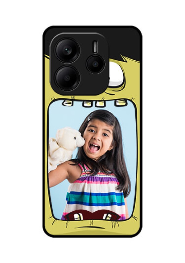 Redmi Note 14 5G Custom Glass Phone CaseCartoon Monster Back Case Design