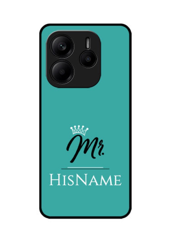 Redmi Note 14 5G Custom Glass Phone CaseMr With Name Design