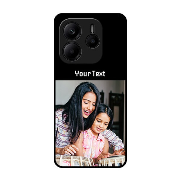 Redmi Note 14 5G Custom Glass Phone CasePhoto With Name Design