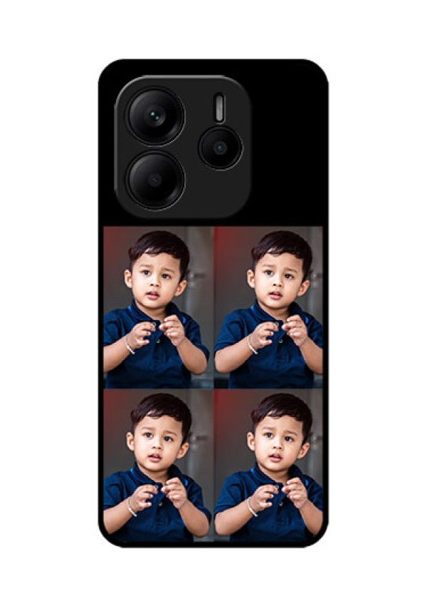 Redmi Note 14 5G Custom Glass Phone Case4 Image Holder Design
