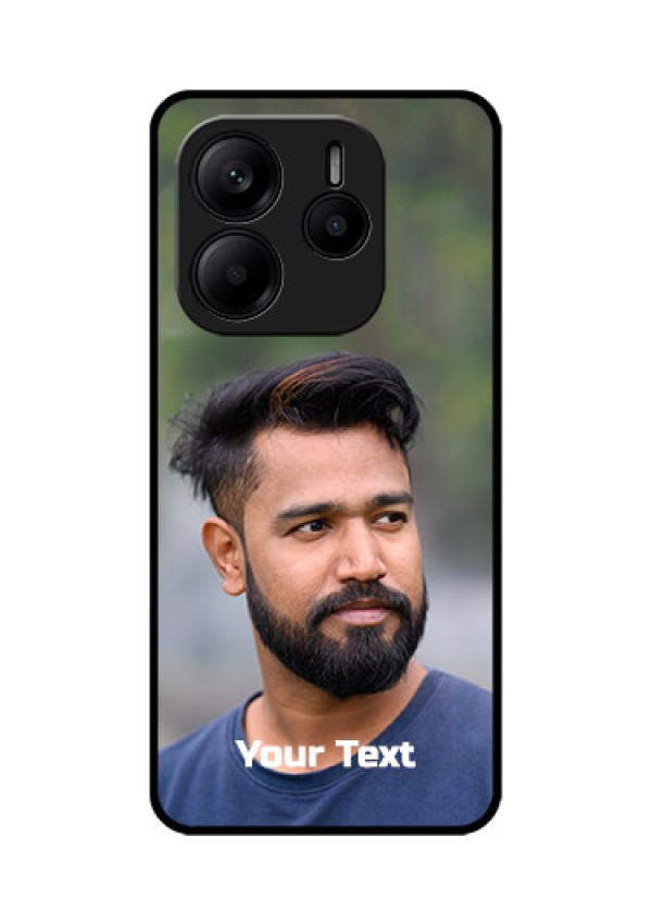 Redmi Note 14 5G Custom Glass Phone CasePhoto With Text Design