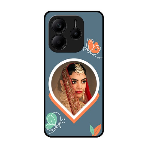 Redmi Note 14 5G Custom Glass Phone CaseDroplet Butterflies Design Redmi Note 14 5G Custom Glass Phone CaseDroplet Butterflies Design
