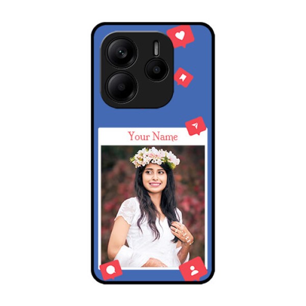 Redmi Note 14 5G Custom Glass Phone CaseLike Share And Comment Design Redmi Note 14 5G Custom Glass Phone CaseLike Share And Comment Design