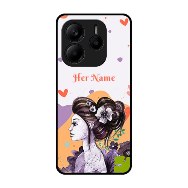 Redmi Note 14 5G Custom Glass Phone CaseWoman And Nature Design Redmi Note 14 5G Custom Glass Phone CaseWoman And Nature Design