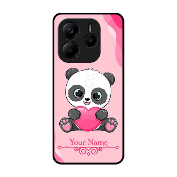 Redmi Note 14 5G Custom Glass Phone CaseCute Panda Design