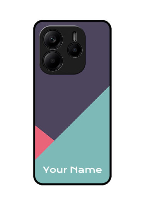 Redmi Note 14 5G Custom Glass Phone CaseTri Color Abstract Design
