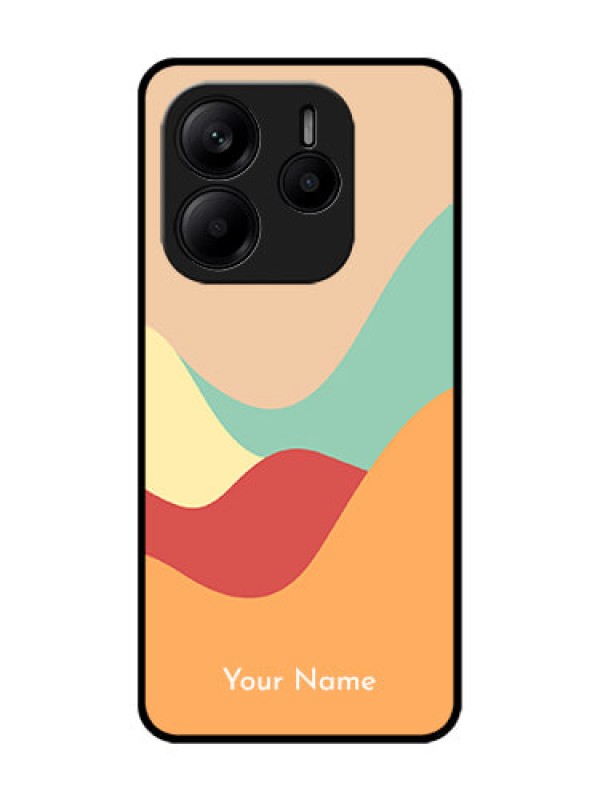 Custom Redmi Note 14 5G Custom Glass Phone CaseOcean Waves Multi - Colour Design