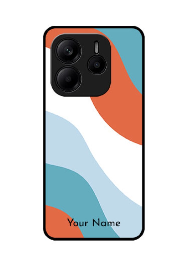 Redmi Note 14 5G Custom Glass Phone CaseColoured Waves Design