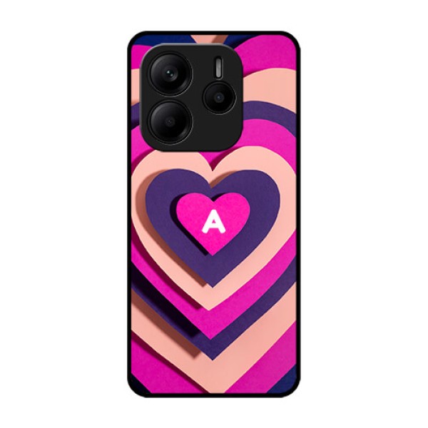Redmi Note 14 5G Custom Glass Phone CaseCute Heart Pattern Design Redmi Note 14 5G Custom Glass Phone CaseCute Heart Pattern Design