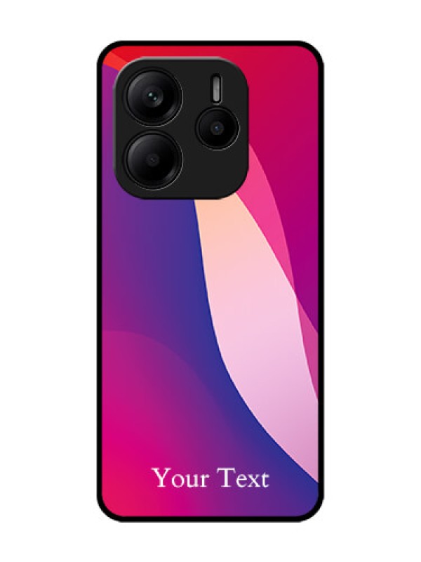 Custom Redmi Note 14 5G Custom Glass Phone CaseDigital Abstract Overlap Design