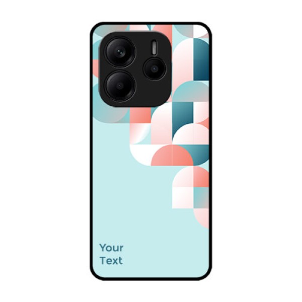 Redmi Note 14 5G Custom Glass Phone CaseStylish Semi - Circle Pattern Design Redmi Note 14 5G Custom Glass Phone CaseStylish Semi - Circle Pattern Design
