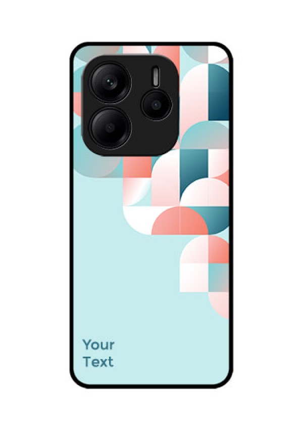 Redmi Note 14 5G Custom Glass Phone CaseStylish Semi - Circle Pattern Design