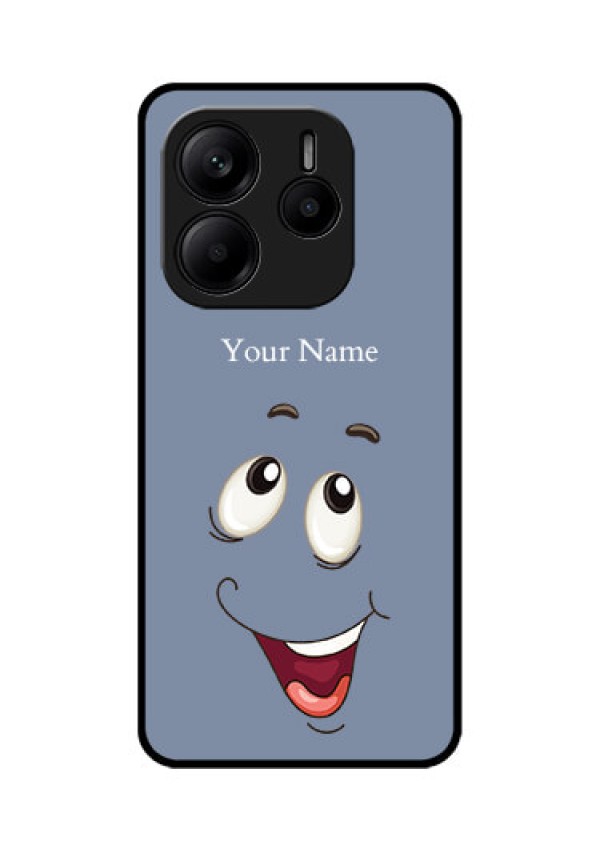 Redmi Note 14 5G Custom Glass Phone CaseLaughing Cartoon Face Design