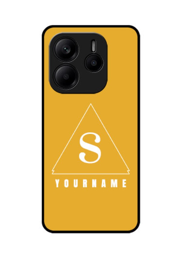Redmi Note 14 5G Custom Glass Phone CaseSimple Triangle Design
