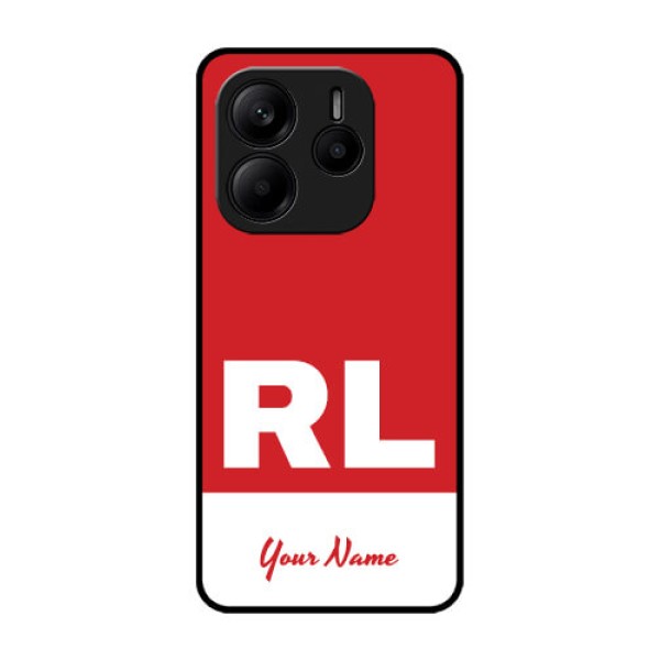 Redmi Note 14 5G Custom Glass Phone CaseDual Tone Custom Text Design Redmi Note 14 5G Custom Glass Phone CaseDual Tone Custom Text Design