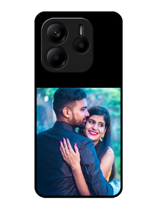 Custom RedmiNote 14 5G Custom Glass Phone Case - Upload Full Picture With Custom Color Design