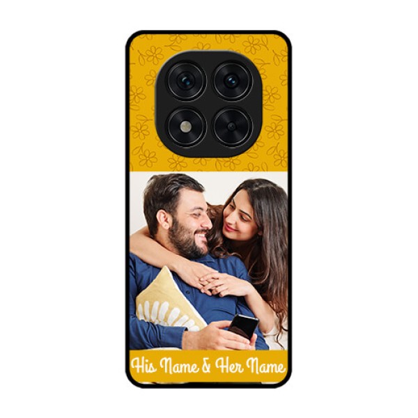 Redmi Note 14 Pro 5G Custom Glass Phone CaseYellow Floral Design