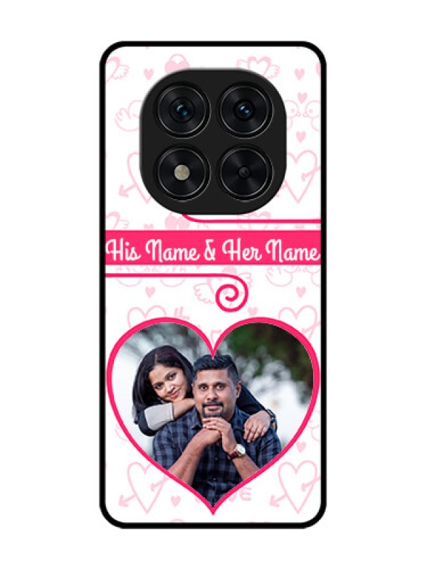 Custom Redmi Note 14 Pro 5G Custom Glass Phone CaseHeart Shape Love Design