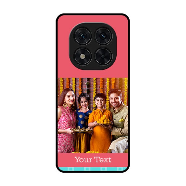 Redmi Note 14 Pro 5G Custom Glass Phone CasePeach and Blue Color Design Redmi Note 14 Pro 5G Custom Glass Phone CasePeach and Blue Color Design