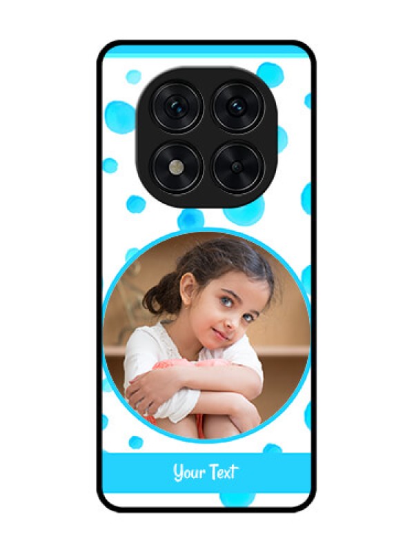 Custom Redmi Note 14 Pro 5G Custom Glass Phone CaseBlue Bubbles Pattern Design