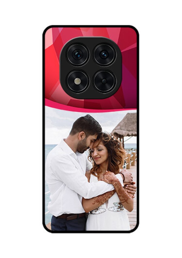Redmi Note 14 Pro 5G Custom Glass Phone CaseRed Abstract Design