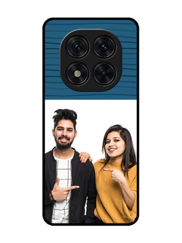 Custom Redmi Note 14 Pro 5G Custom Glass Phone CaseBlue Pattern Cover Design