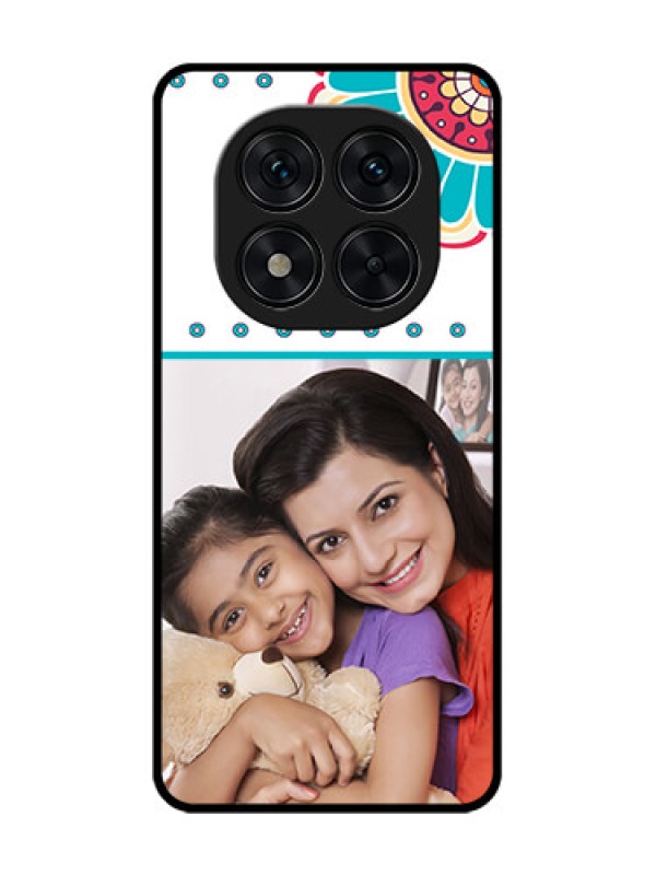 Custom Redmi Note 14 Pro 5G Custom Glass Phone CaseFlower Design