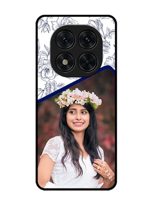 Custom Redmi Note 14 Pro 5G Custom Glass Phone CaseClassy Floral Design