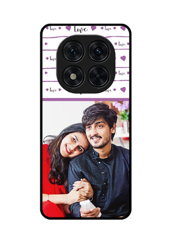 Redmi Note 14 Pro 5G Custom Glass Phone CaseCouples Heart Design