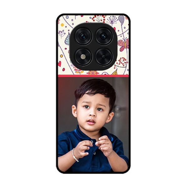 Redmi Note 14 Pro 5G Custom Glass Phone CasePremium Floral Design