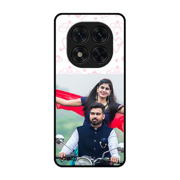 Redmi Note 14 Pro 5G Custom Glass Phone CasePink Flying Heart Design Redmi Note 14 Pro 5G Custom Glass Phone CasePink Flying Heart Design