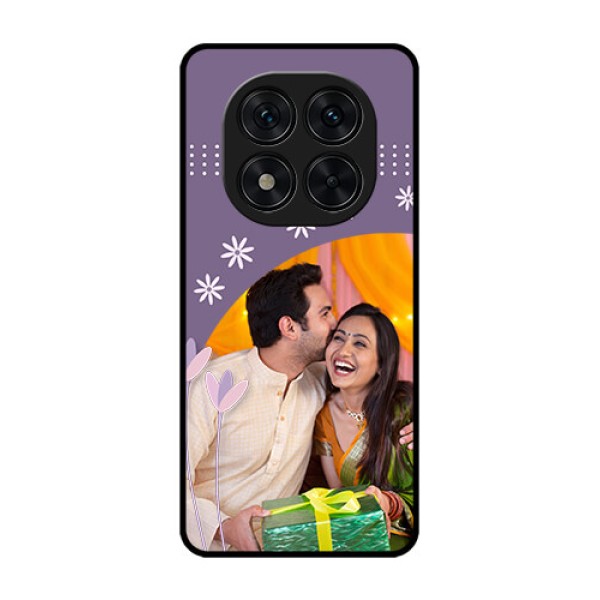 Redmi Note 14 Pro 5G Custom Glass Phone CaseLavender Flowers Design