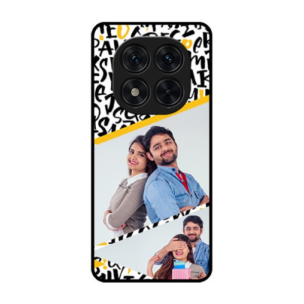 Redmi Note 14 Pro 5G Custom Glass Phone CaseLetters Pattern Design