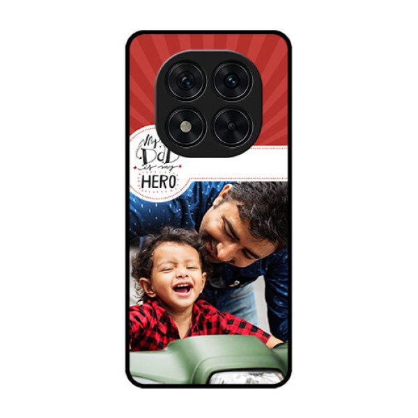 Redmi Note 14 Pro 5G Custom Glass Phone CaseMy Dad Hero Design