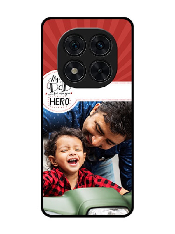 Custom Redmi Note 14 Pro 5G Custom Glass Phone CaseMy Dad Hero Design
