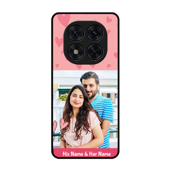 Redmi Note 14 Pro 5G Custom Glass Phone CaseLove Design Peach Color Redmi Note 14 Pro 5G Custom Glass Phone CaseLove Design Peach Color