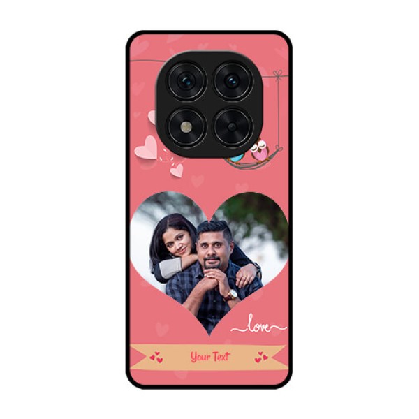 Redmi Note 14 Pro 5G Custom Glass Phone CasePeach Color Love Design Redmi Note 14 Pro 5G Custom Glass Phone CasePeach Color Love Design