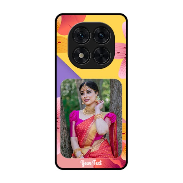 Redmi Note 14 Pro 5G Custom Glass Phone Case3 Image With Vintage Floral Design