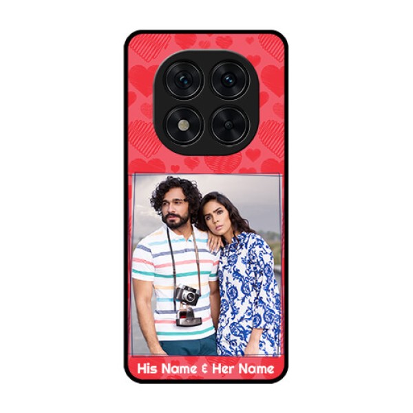Redmi Note 14 Pro 5G Custom Glass Phone CaseWith Red Heart Symbols Design Redmi Note 14 Pro 5G Custom Glass Phone CaseWith Red Heart Symbols Design
