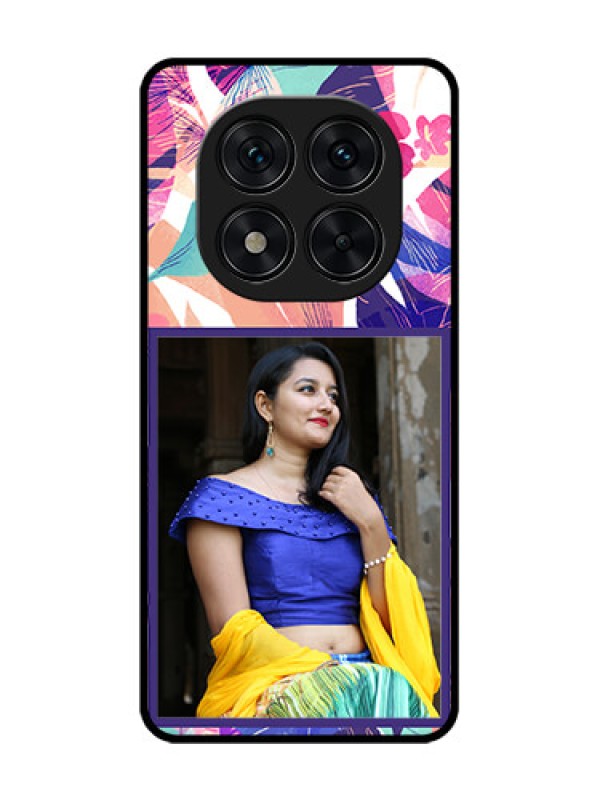 Custom Redmi Note 14 Pro 5G Custom Glass Phone CaseAbstract Floral Design