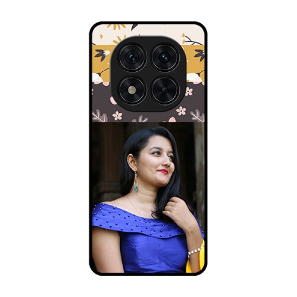 Redmi Note 14 Pro 5G Custom Glass Phone CaseStylish Floral Design