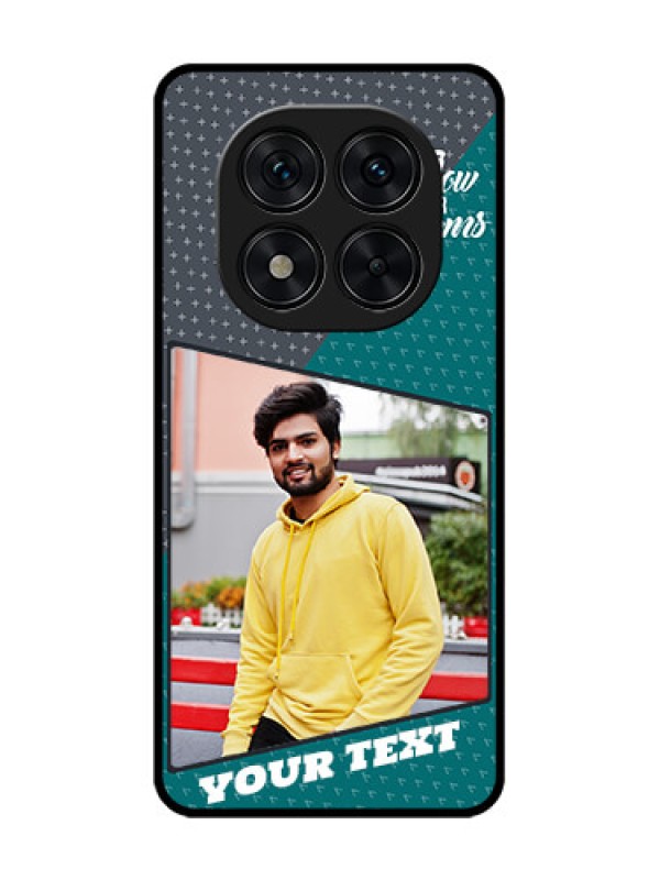 Custom Redmi Note 14 Pro 5G Custom Glass Phone CaseBackground Pattern Design With Quote